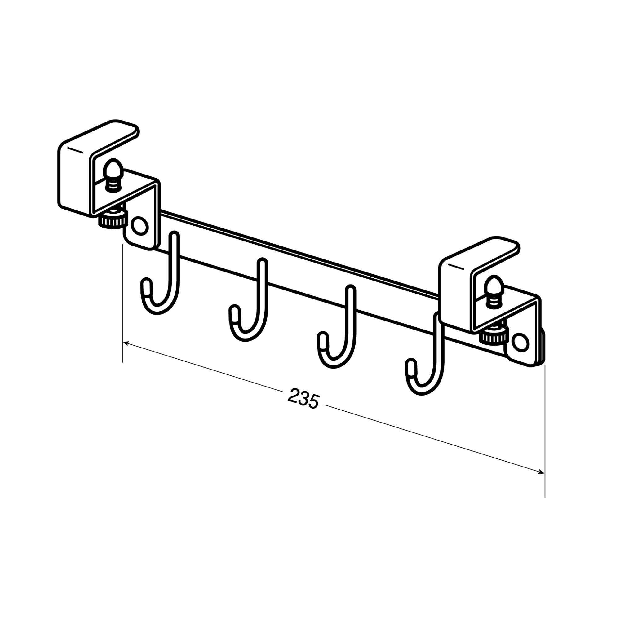 4連キッチンフック