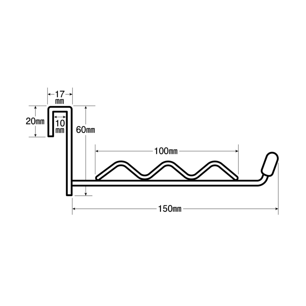 長押レールフック 1セット2個入